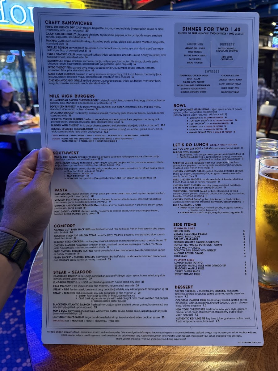 Menu 54Th Street Restaurant & Drafthouse-1