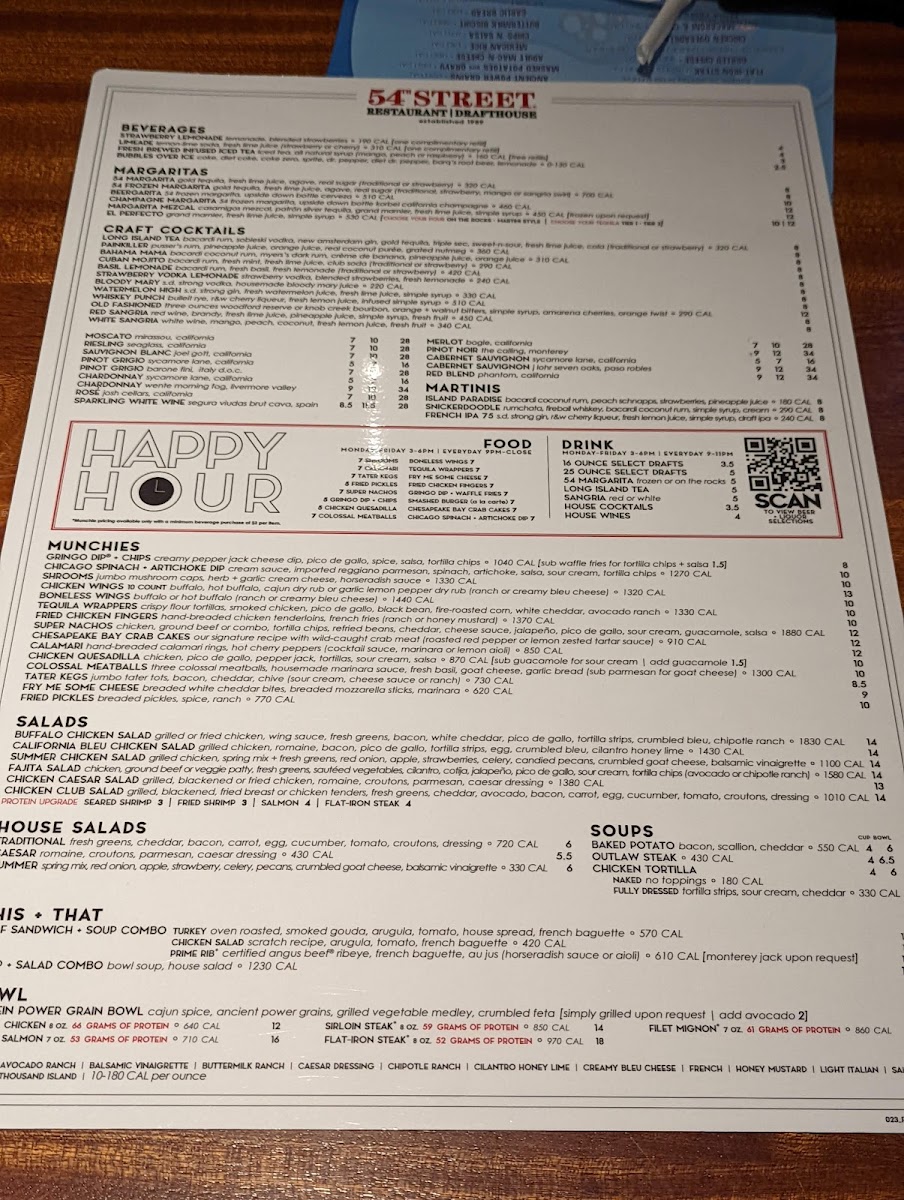 Menu 54Th Street Restaurant & Drafthouse-10