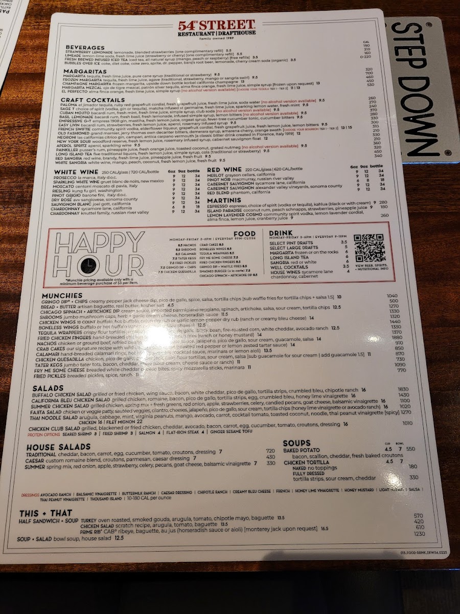 Menu 54Th Street Restaurant & Drafthouse-4